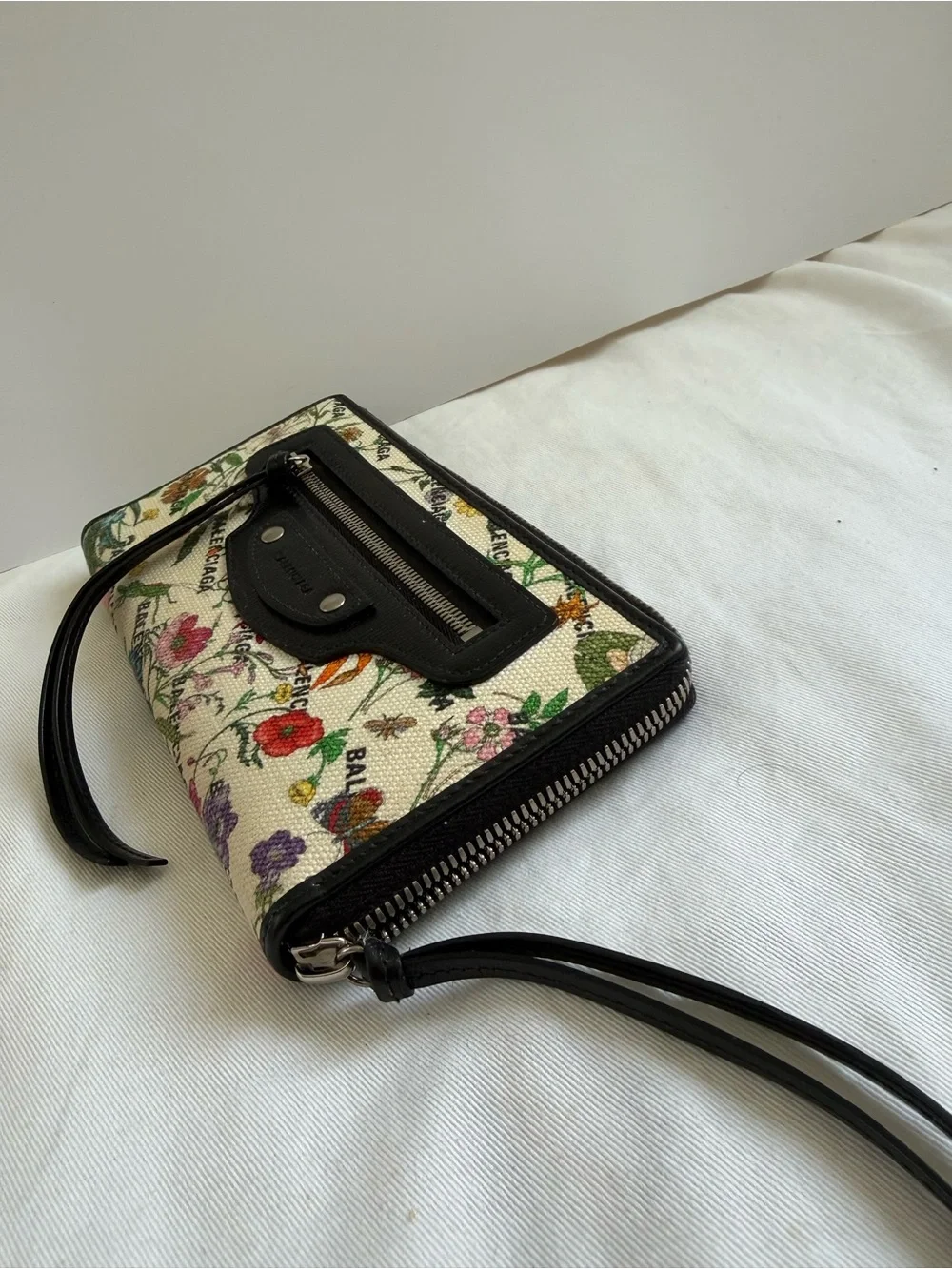 Gucci X Balenciaga Floral Wristlet/ Wallet